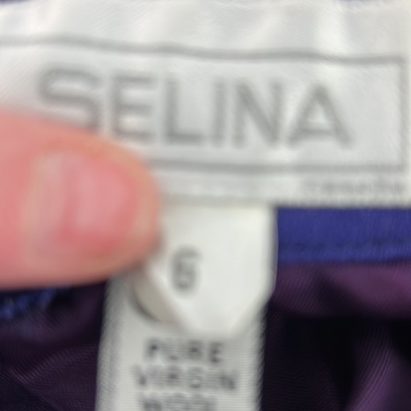 Selina blue woolen fitted collared dress size 6 - Picture 11 of 14